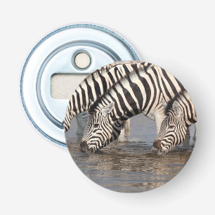 Zebras drinking bottle opener