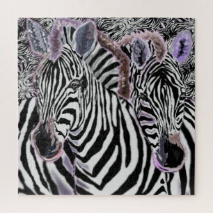Zebras Hug Jigsaw Puzzle