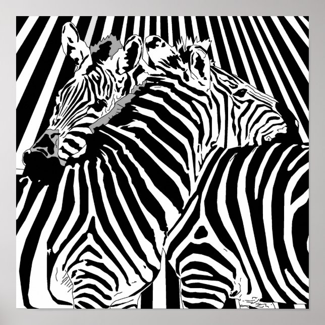 Zebras Hugging Poster for Binary Options Trading (Front)