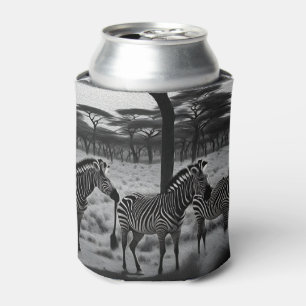 Zebras In Africa Oil Paint, Can Cooler