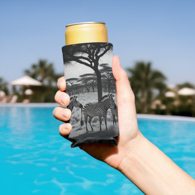 Zebras In Africa Oil Paint, Stelzer Can Cooler (In Situ Pool)