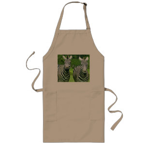 Zebras in Meadow Prep Long Apron
