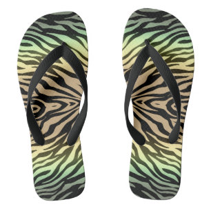 Zebras in the Forest Flip Flops