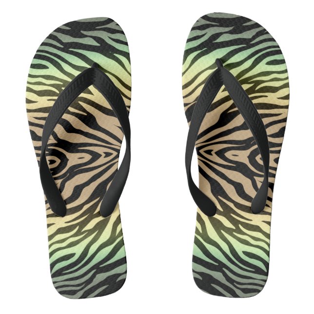 Zebras in the Forest Flip Flops (Footbed)