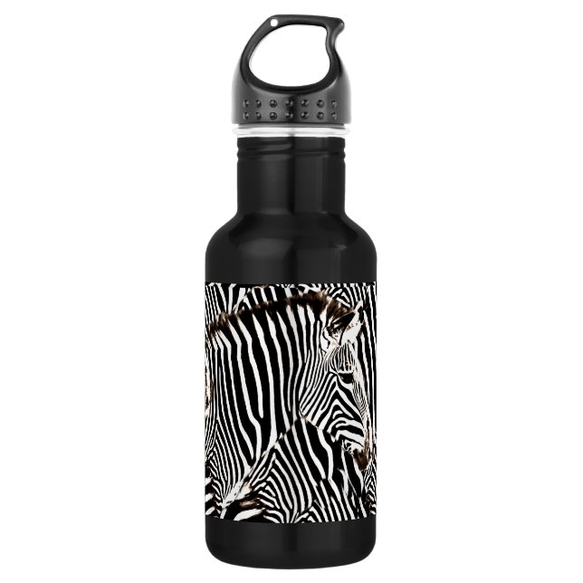 Zebras love_ 532 ml water bottle (Front)