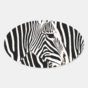 Zebras love_ oval sticker