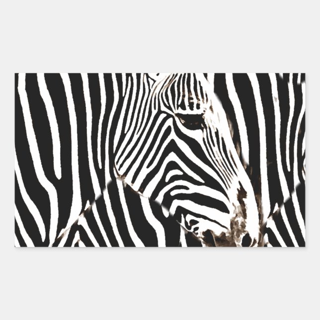 Zebras love_ rectangular sticker (Front)