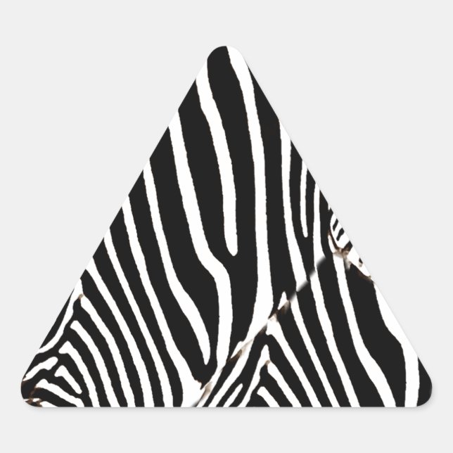 Zebras love_ triangle sticker (Front)