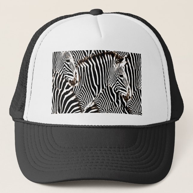 Zebras love_ trucker hat (Front)