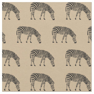 Zebras on Cream Fabric