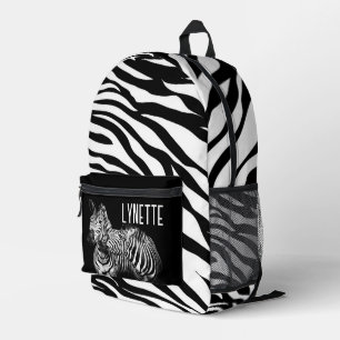 Zebra's Personalised Printed Backpack