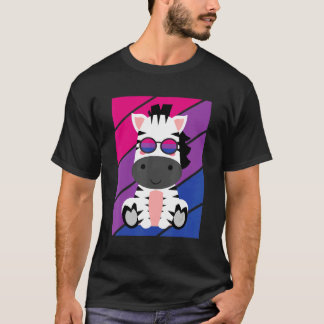Zebras Pride Bisexual Flag LGBTQ Proud Ally Pride  T-Shirt