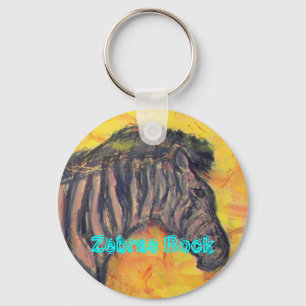 Zebras Rock Key Ring