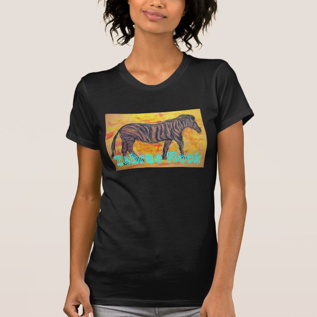 Zebras Rock T-Shirt (Front)