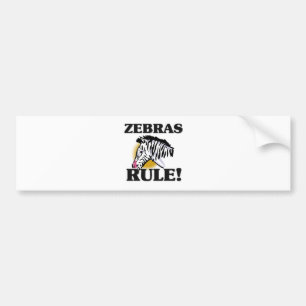 ZEBRAS Rule! Bumper Sticker