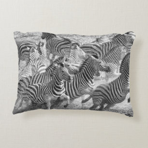 Zebras running decorative cushion
