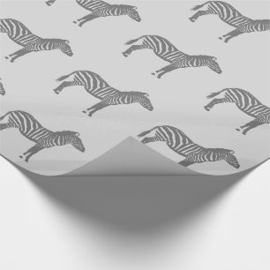 Zebras - Shades of Grey / Grey Wrapping Paper