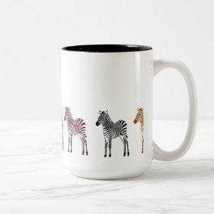 Zebras Two-Tone Coffee Mug
