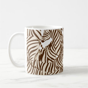 Zebras, wild savanna, seamless pattern coffee mug
