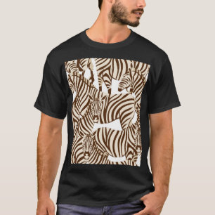 Zebras, wild savanna, seamless pattern T-Shirt