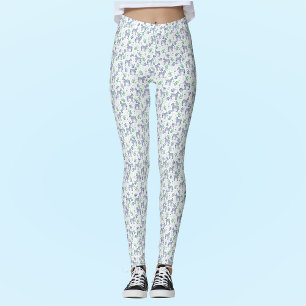 Zebras with Martinis White Background Leggings