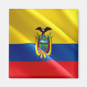 zEC002 ECUADOR, Equadorian Waving Flag, Fridge Magnet
