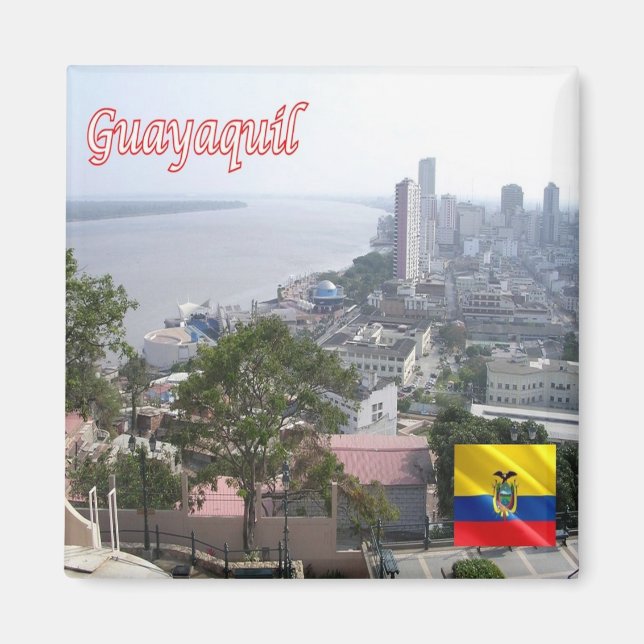 zEC020 GUAYAQUIL, Ecuador, America, Fridge Magnet (Front)