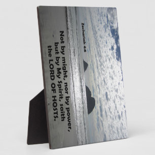 Zech. 4:6 Not by might, nor by power, Plaque