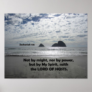 Zech 4:6 Not by might, nor by power Poster