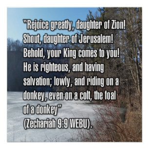 Zechariah 9:9 WEBU Poster