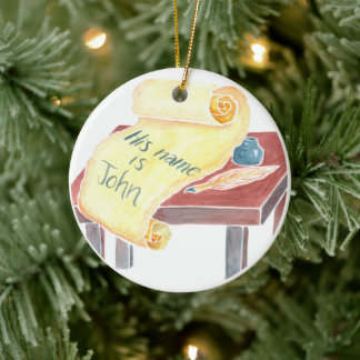 Zechariah & Elizabeth Jesse Tree Ceramic Tree Decoration