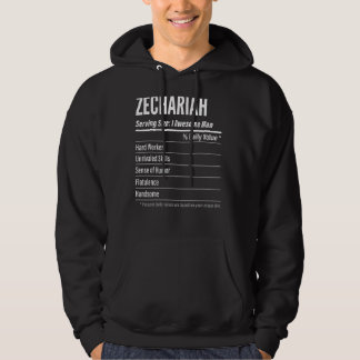 Zechariah Serving Size Nutrition Label Calories Hoodie