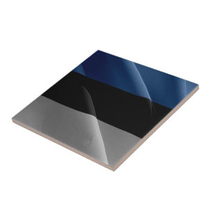 zEE002 ESTONIAN waving FLAG Estonia - Tile