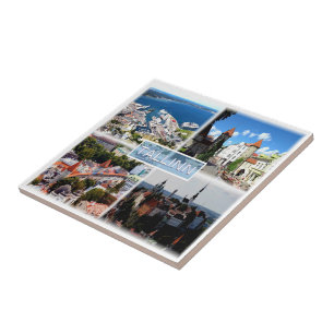 zEE005 TALLINN, Old City, Harbour, Estonia Tile