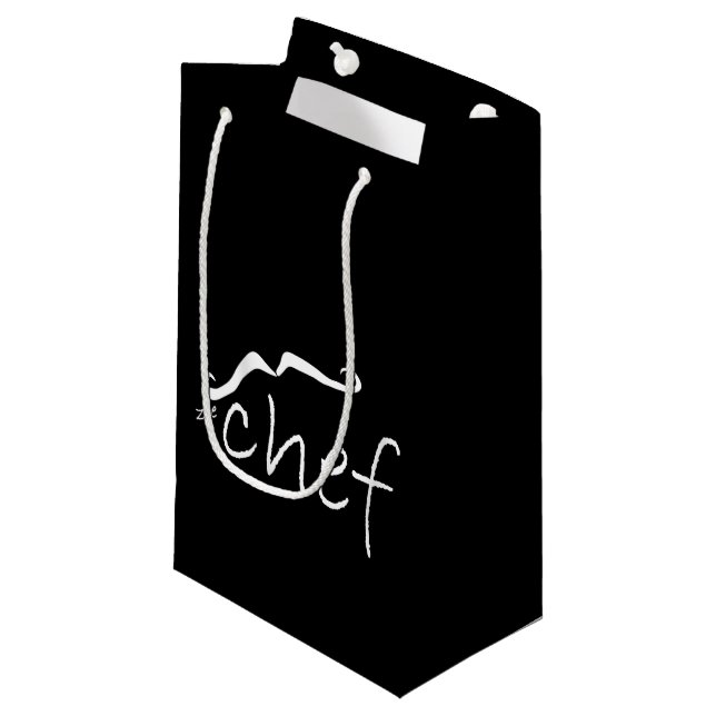 Zee French Chef Black SGB Small Gift Bag (Front Angled)