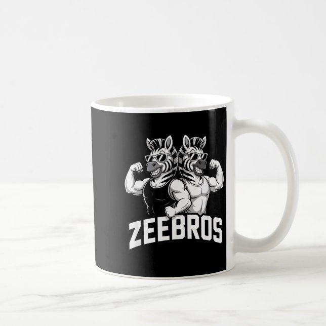 Zeebros Cute Zebra Duo Design For Zebros Lovers  Coffee Mug (Right)