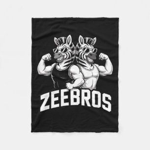 Zeebros Cute Zebra Duo Design For Zebros Lovers  Fleece Blanket