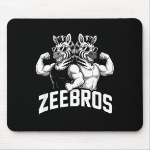 Zeebros Cute Zebra Duo Design For Zebros Lovers  Mouse Mat