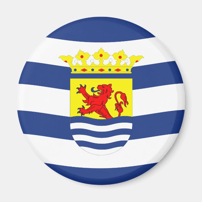 Zeeland flag Netherlands province dutch region sym Magnet (Front)