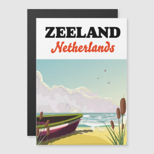 Zeeland Netherlands beach travel poster