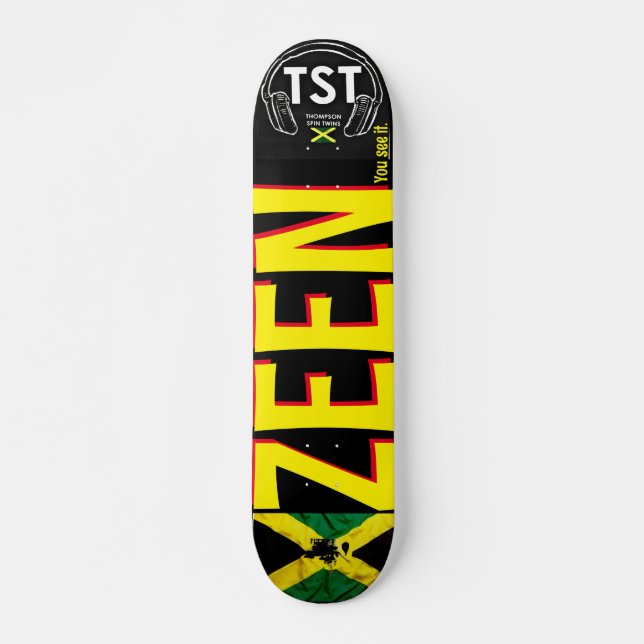 ZEEN  !!!  7 3/4" Skateboard Deck (Front)