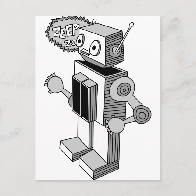 Zeep Zop Robot Postcard (Front)