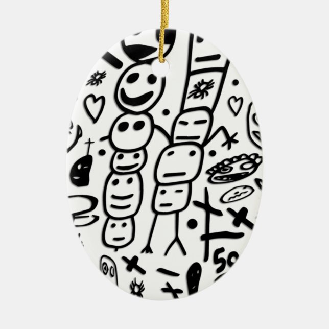 Zef Prawn Ceramic Tree Decoration (Front)