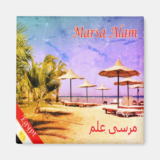 zEG025 MARSA ALAM beach, Egypt, Red Sea, Fridge Magnet (Front)