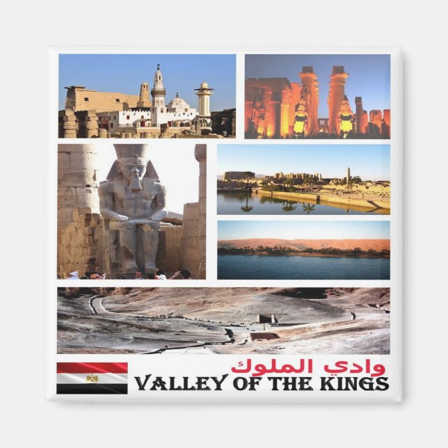 zEG027 VALLEY OF THE KING, Egypt, Mosaic, Fridge Magnet (Front)