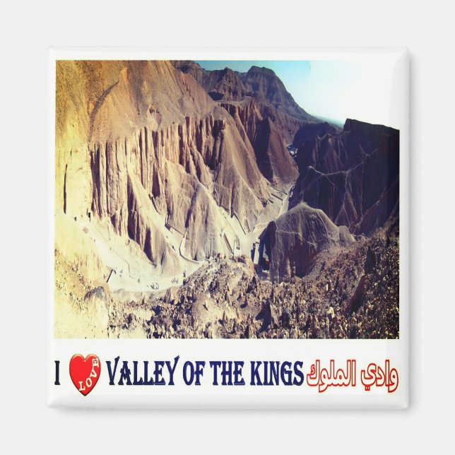 zEG041 VALLEY OF THE KINGS I Love, Egyps, Fridge Magnet (Front)