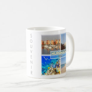 zEG062 mosaic of HURGHADA in Egypt Red Sea, Coffee Mug