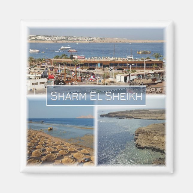 zEG064 SHARM EL SHEIKH, Red Sea, Mosaic, Fridge Magnet (Front)