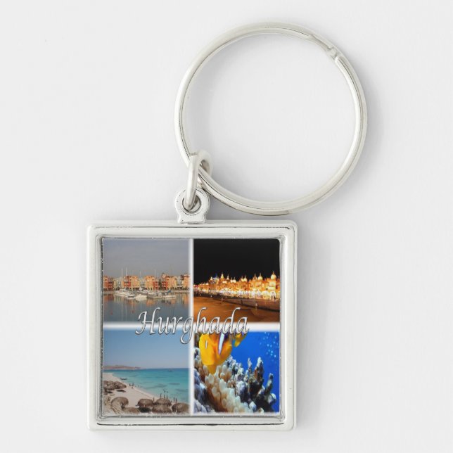 zEG068 HURGHADA, Egypt, Red Sea, Mosaic, Key Ring (Front)