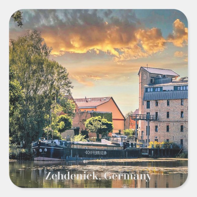 Zehdenick, Germany scenic photograph, Square Sticker (Front)